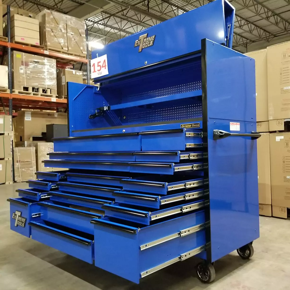 Extreme Tools 72 inch roller cabinet with hutch
