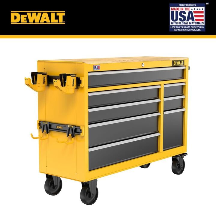 DEWALT 52 Inch Wide 8 Drawer Mobile Workstation