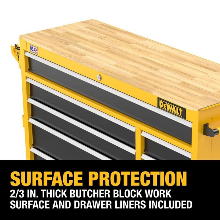 DEWALT 52 Inch Wide 8 Drawer Mobile Workstation