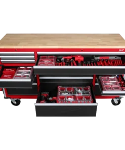 Milwaukee 72 Inch Mobile Workbench – High Capacity Industrial 18-Drawer - Image 3
