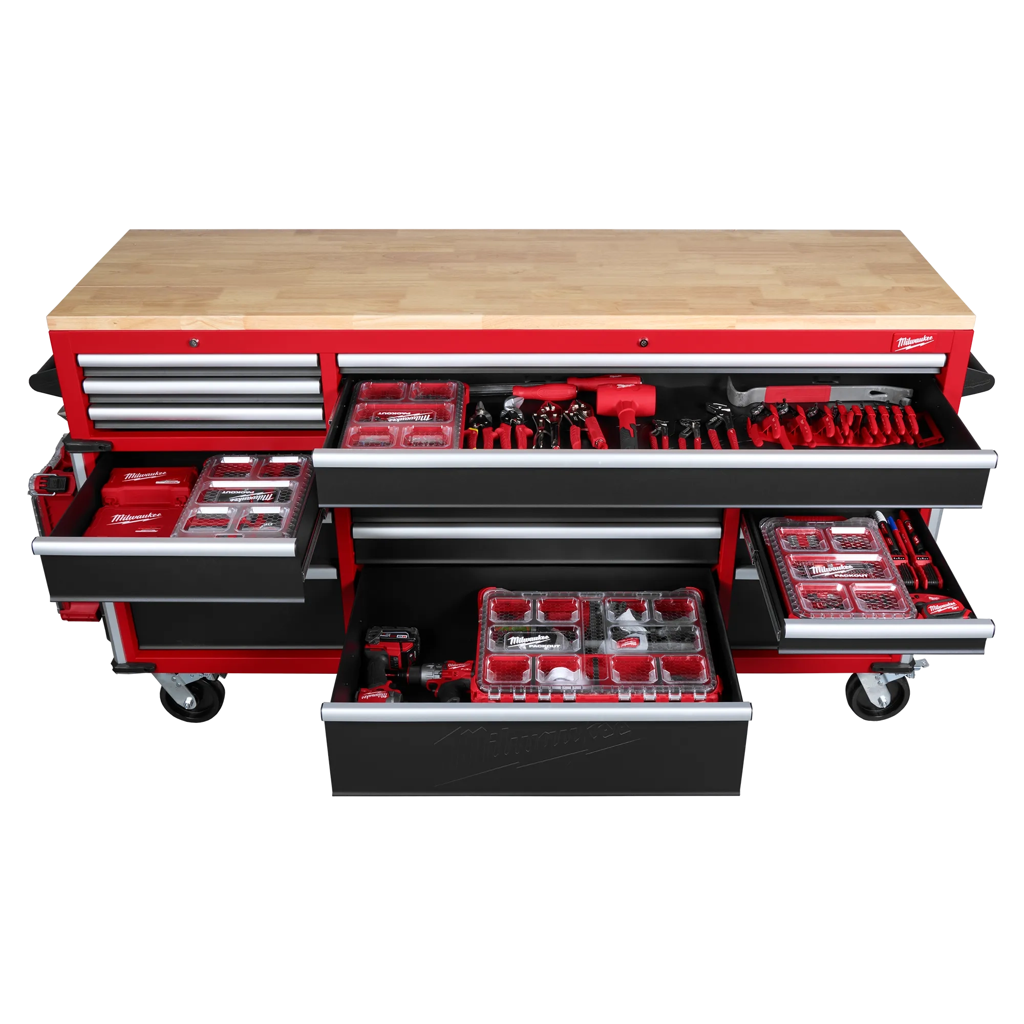 Milwaukee 72 Inch Mobile Workbench – High Capacity Industrial 18-Drawer - Image 3