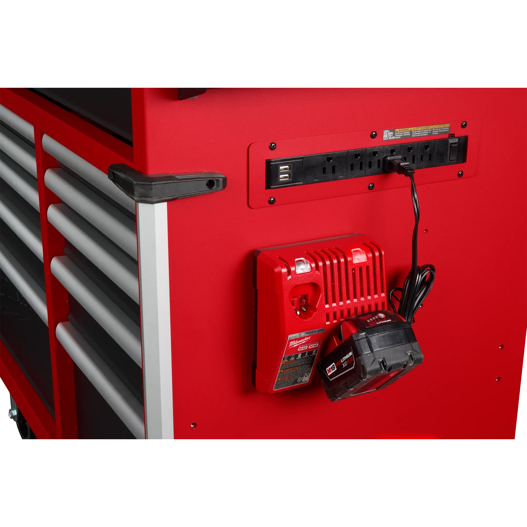 Milwaukee 72 Inch Mobile Workbench – High Capacity Industrial 18-Drawer - Image 5