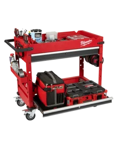 Milwaukee 40 Inch Steel Work Cart for Sale – 2-Drawer Mobile Tool Cart - Image 3