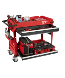 Milwaukee 40 Inch Steel Work Cart for Sale – 2-Drawer Mobile Tool Cart - Image 4