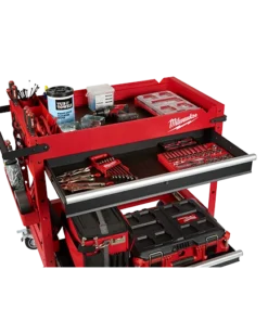 Milwaukee 40 Inch Steel Work Cart for Sale – 2-Drawer Mobile Tool Cart - Image 5